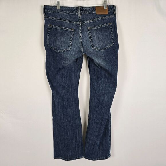 H&M L.O.G.G. Jeans Women's 33 Boot Cut High-Rise Blue Dark Wash - Picture 6 of 16